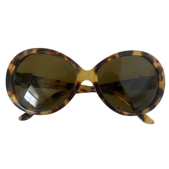 Ralph Lauren Oval Tortoise Shell Acetate Frame Sunglasses